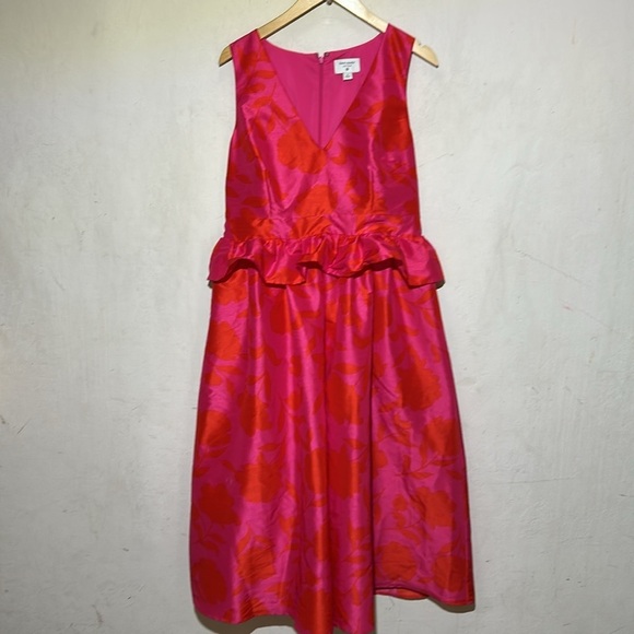 Kate Spade X Target Classic Rose Peplum Midi Dress Size 12 NWOT - Picture 5 of 9